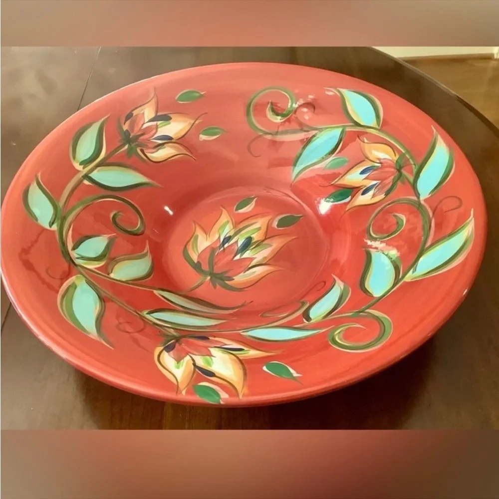 Southern Living At Home Bountiful Bowl by Gail Pitman Handpainted EUC - Picture 2 of 3
